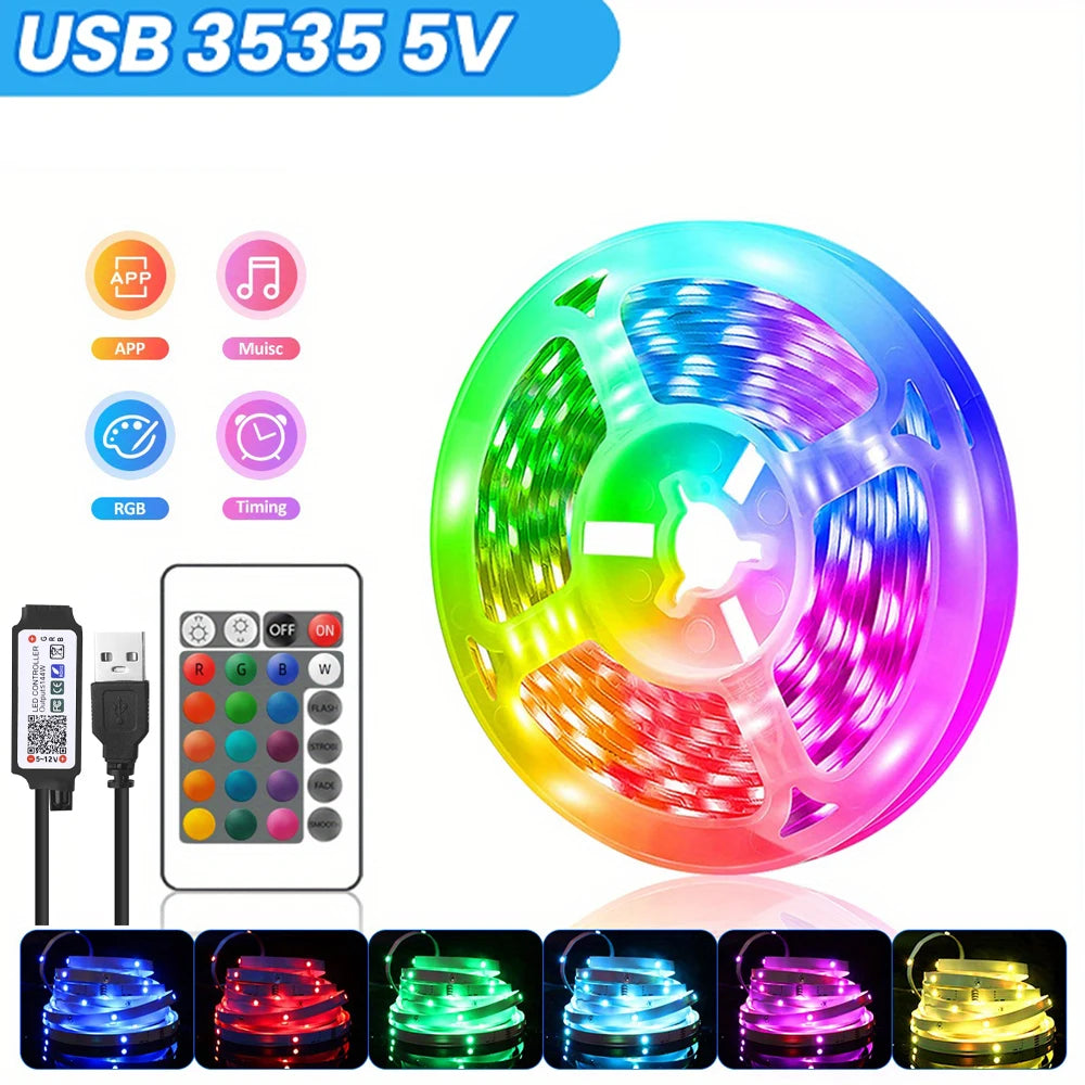 FlexGlow™ RGB LED Strip Light with Remote