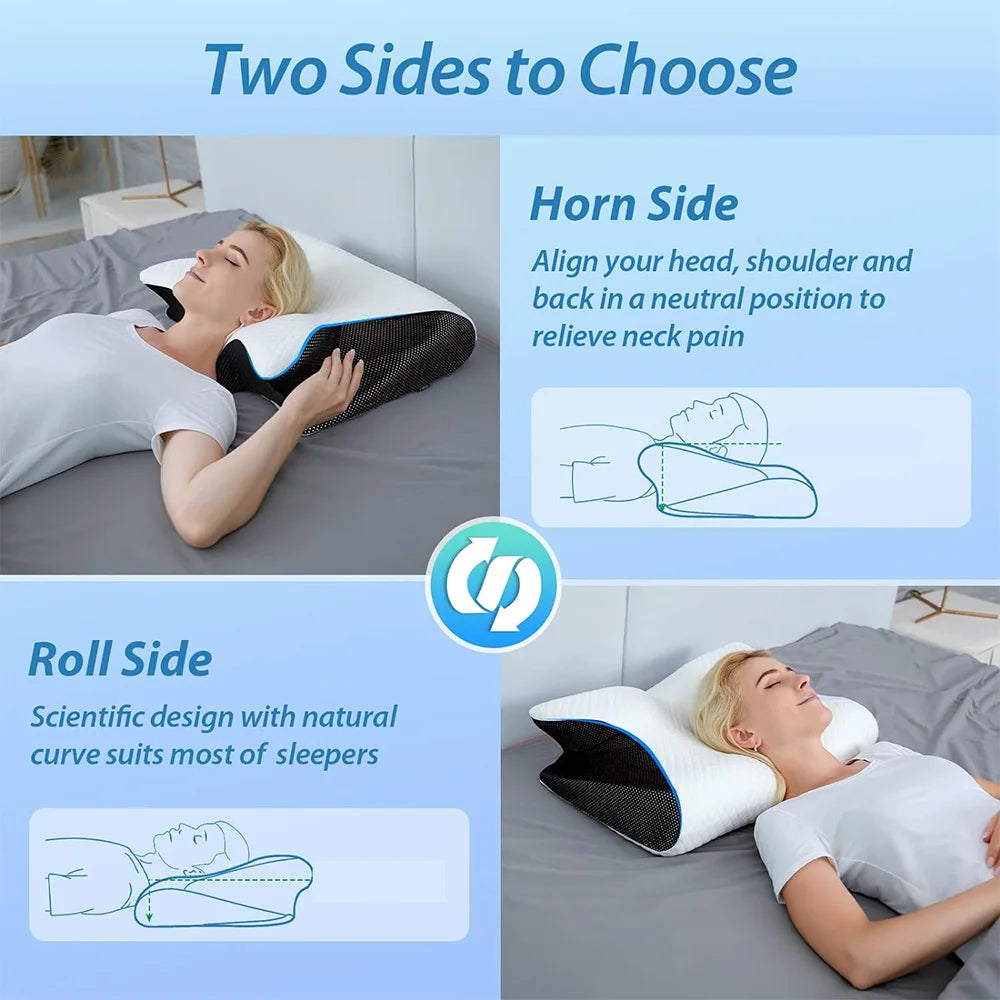 Butterfly Cervical Memory Foam Pillow - Orthopedic Neck Support