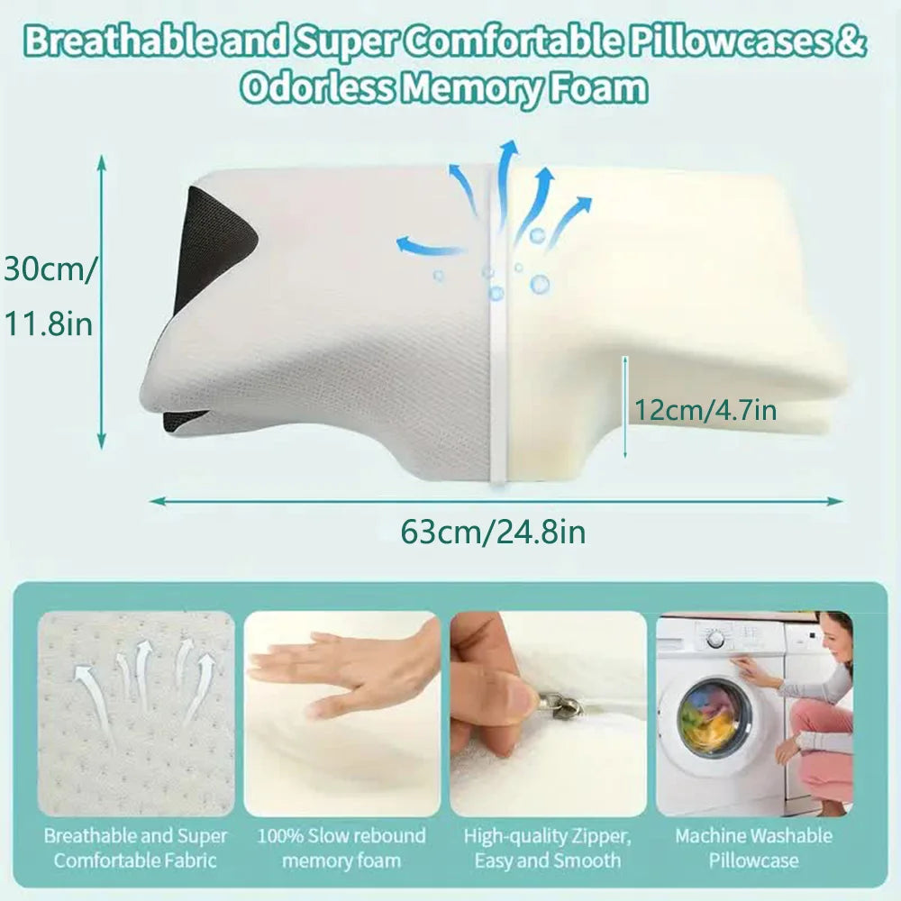 Butterfly Cervical Memory Foam Pillow - Orthopedic Neck Support