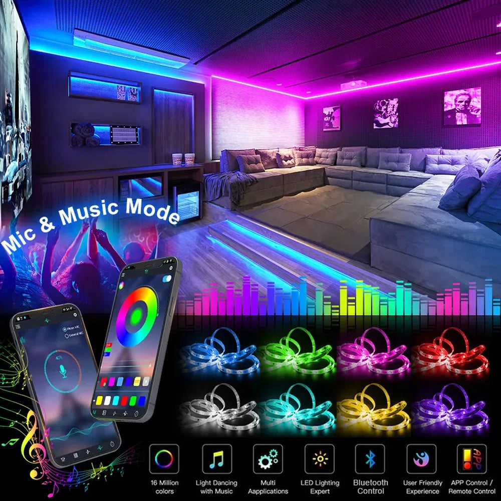 FlexGlow™ RGB LED Strip Light with Remote