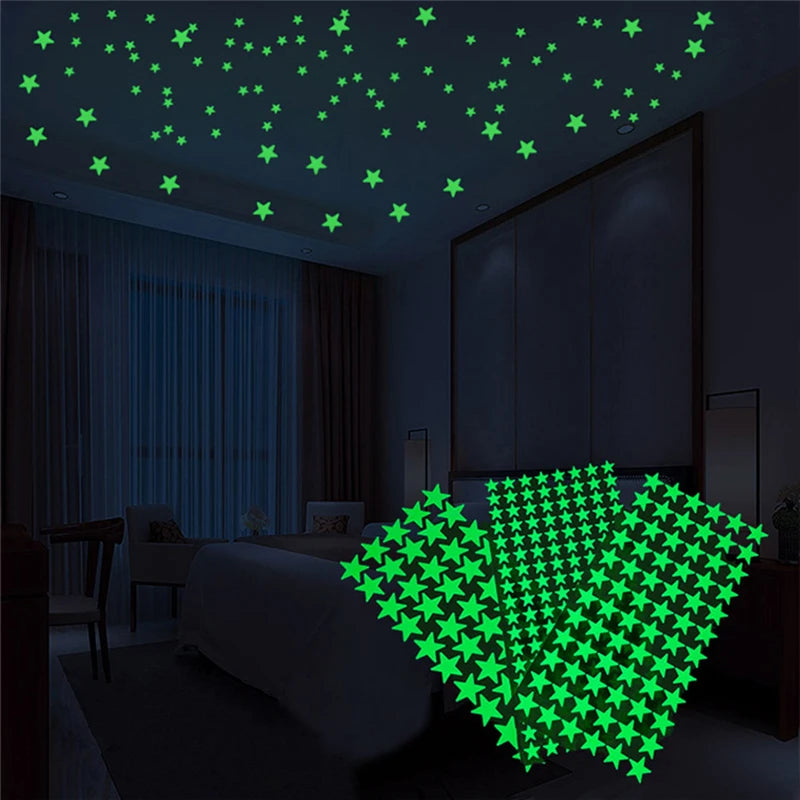 NightGlow™ 3D Glow-in-the-Dark Star Stickers