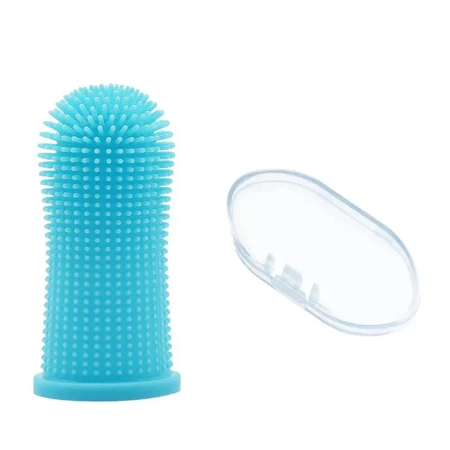 360° Silicone Finger Toothbrush for Dogs & Cats