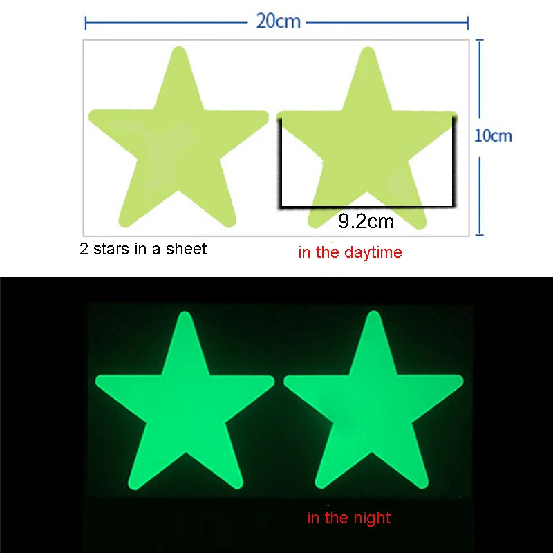 NightGlow™ 3D Glow-in-the-Dark Star Stickers