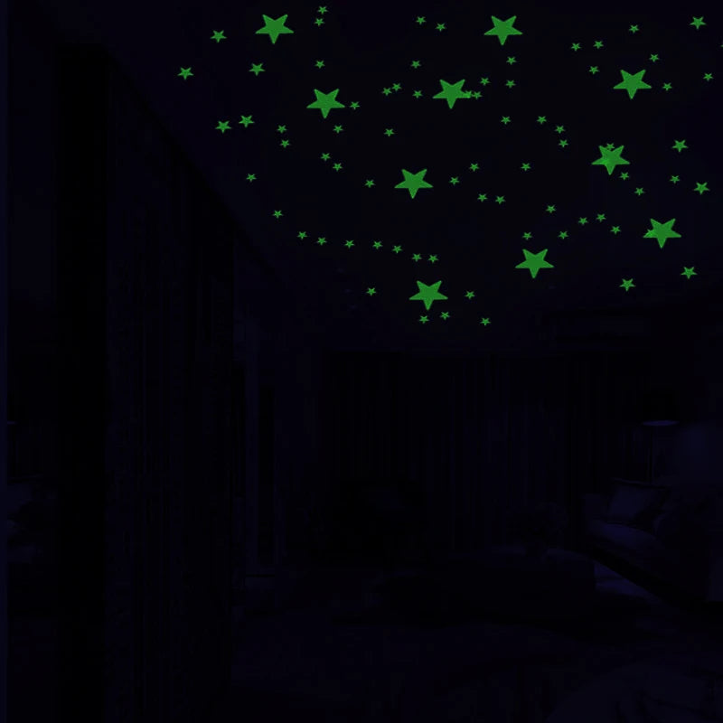 NightGlow™ 3D Glow-in-the-Dark Star Stickers