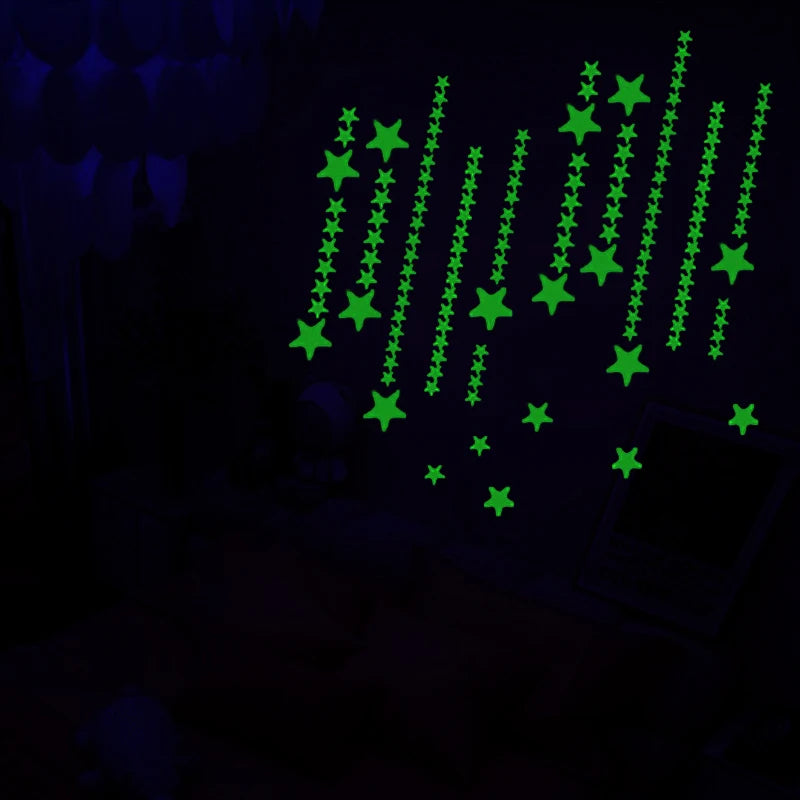 NightGlow™ 3D Glow-in-the-Dark Star Stickers