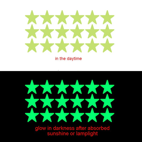 NightGlow™ 3D Glow-in-the-Dark Star Stickers