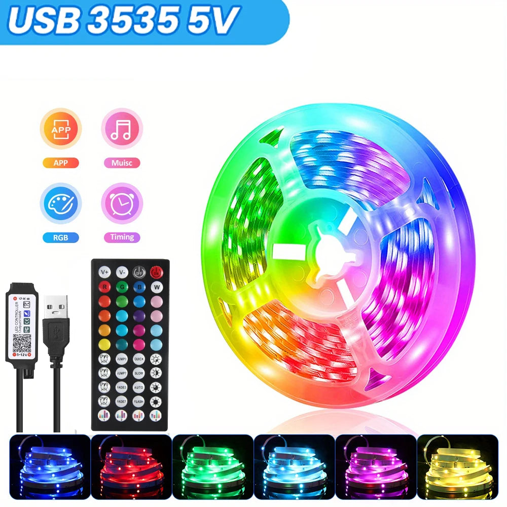 FlexGlow™ RGB LED Strip Light with Remote