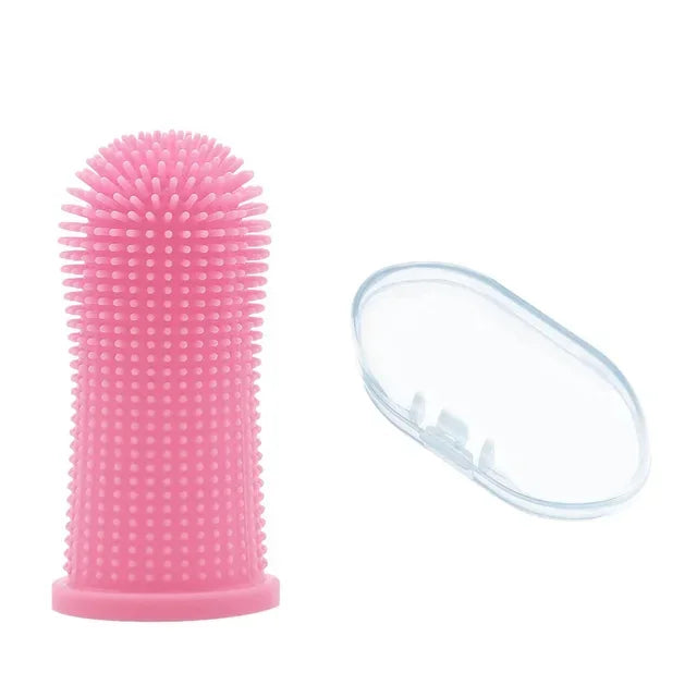 360° Silicone Finger Toothbrush for Dogs & Cats
