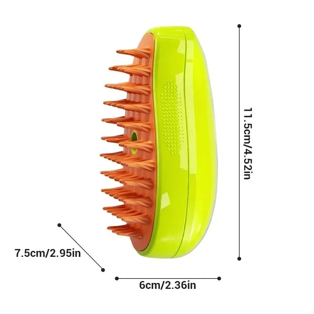 3-in-1 Steam Grooming Brush for Dogs & Cats