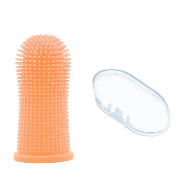 360° Silicone Finger Toothbrush for Dogs & Cats